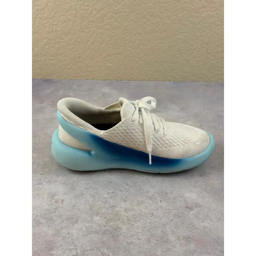 Kizik Roamer Hands Free Sneakers White Blue Gradient Mens 4.5 Womens 6 Walking